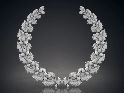Wreath of oak leaves 3D Print Model