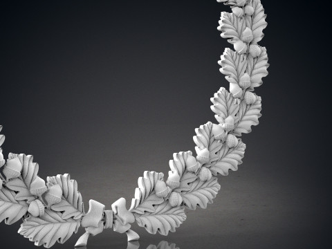 Wreath of oak leaves Modelo de Impressão 3D