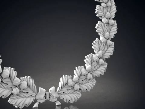 Wreath of oak leaves 3D Print Model
