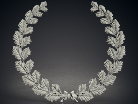 Wreath of oak leaves 3D printmodel