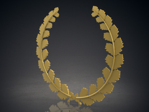 Wreath of oak leaves 3D Print Model