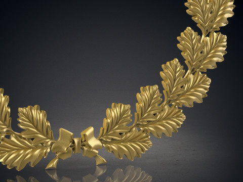 Wreath of oak leaves 3D Print Model