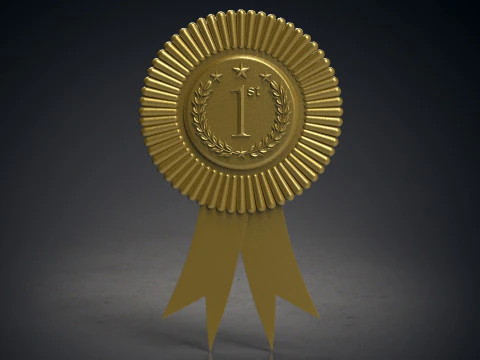 Abgerundetes Auszeichnungsabzeichen 3D Druckmodell