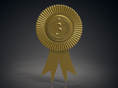 Rounded award badge Modello di stampa 3D