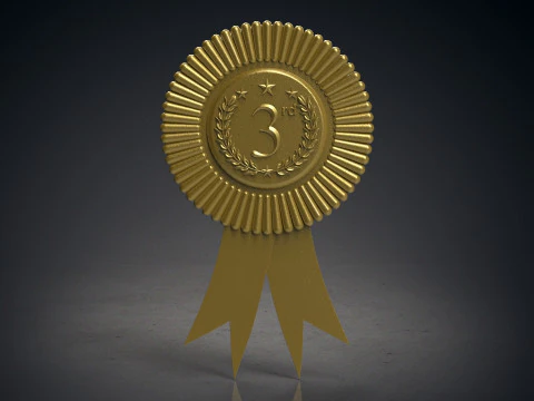 Rounded award badge 3D Print Model