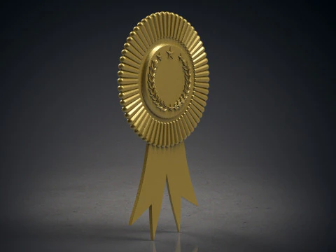 Rounded award badge 3D Print Model
