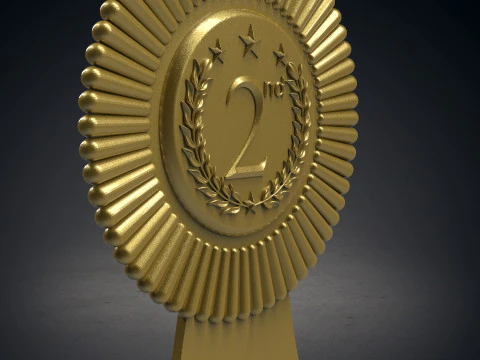 Rounded award badge 3D Print Model