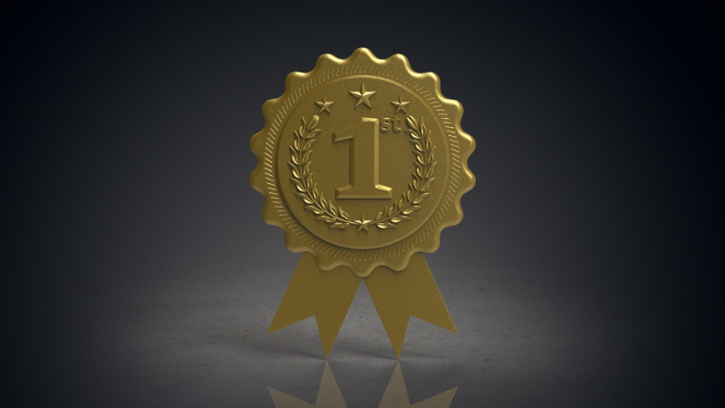 Rounded award badges 1st 2nd 3rd Modèles 3D en vedette .c4d .max .obj .3ds .fbx .stl .blend