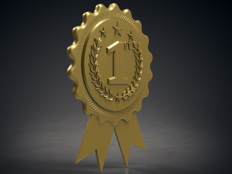Rounded award badges 1st 2nd 3rd Modèles 3D en vedette