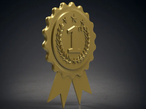 Rounded award badges 1st 2nd 3rd 3D Print Model