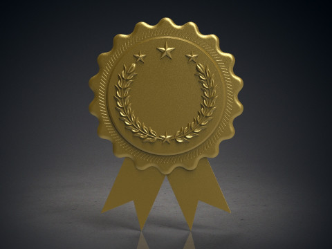 Rounded award badges 1st 2nd 3rd Modèles 3D en vedette
