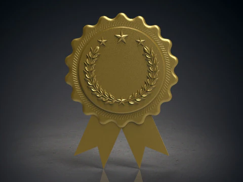 Rounded award badges 1st 2nd 3rd 3D Print Model