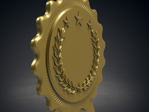 Rounded award badges 1st 2nd 3rd Modèles 3D en vedette