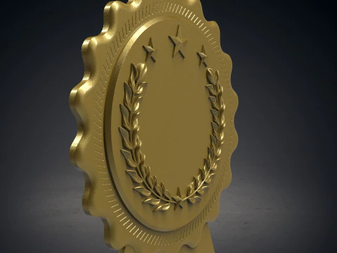 Rounded award badges 1st 2nd 3rd 3D Print Model