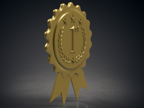 Rounded award badges 1st 2nd 3rd 3D Print Model