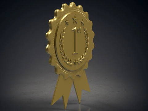 Rounded award badges 1st 2nd 3rd 3D Print Model