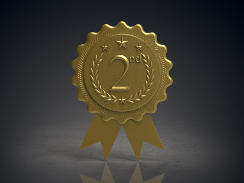 Rounded award badges 1st 2nd 3rd 3D Print Model