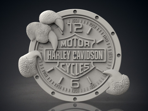 Harley Davidson wall clock 3D 打印模型