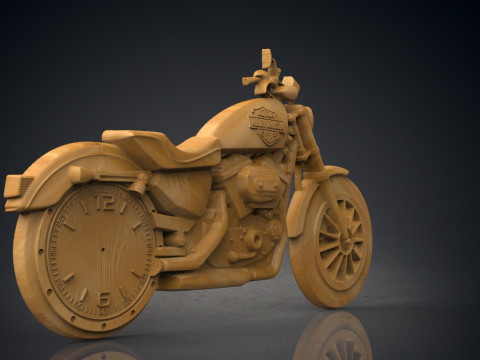 Harley Davidson wall clock Model Cetak 3D