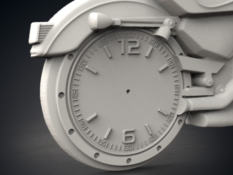 Harley Davidson wall clock Model Cetak 3D