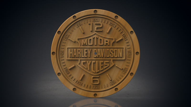 Harley Davidson wall clock 3D 프린트 모델 .c4d .max .obj .3ds .fbx .stl .blend
