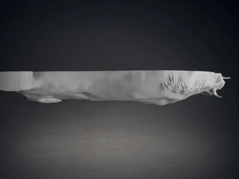Bull Bas relief 3D Print Model