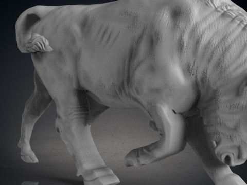 Bull Bas relief 3D Druckmodell