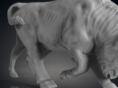Bull Bas relief 3D Print Model
