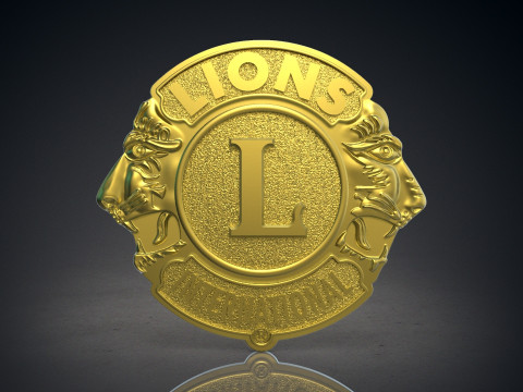Lions club logo 3D printmodel