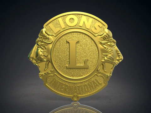 Logo des Lions-Clubs 3D Druckmodell