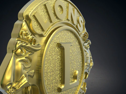 Lions club logo 3D Print Model