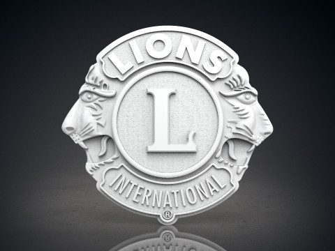 Lions club logo 3D Druckmodell