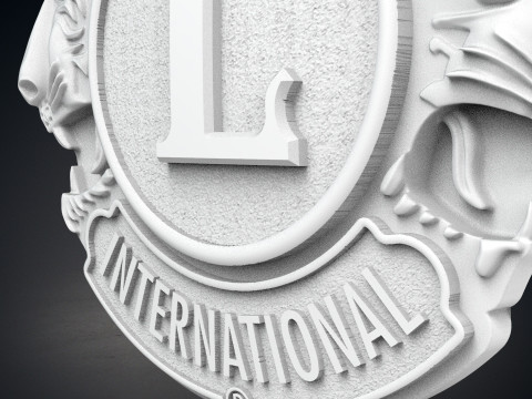 Lions club logo 3D Druckmodell