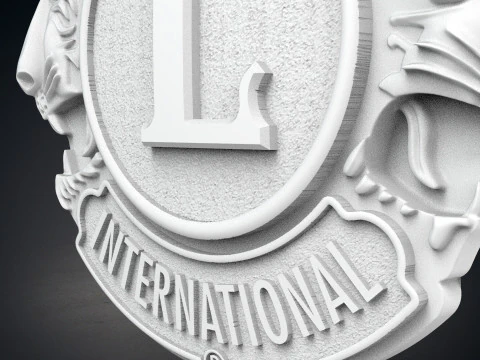 Lions club logo 3D Print Model