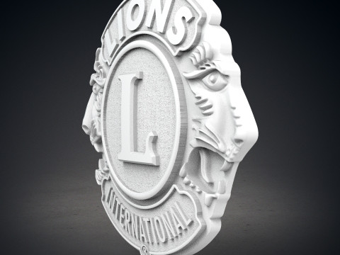 Lions club logo 3D Druckmodell