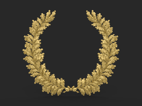 Wreath of oak leaves 3D printmodel