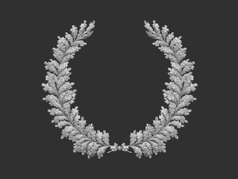 Wreath of oak leaves 3D 打印模型