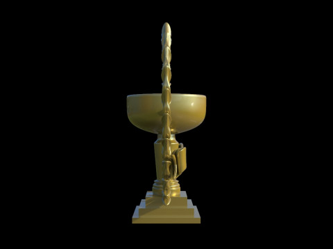 Wreath and trophy cup 3D Baskı Modeli