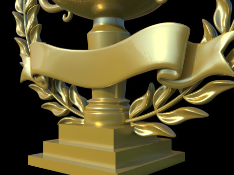 Wreath and trophy cup 3D Baskı Modeli