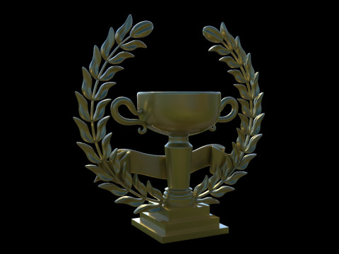 Wreath and trophy cup 3D Baskı Modeli