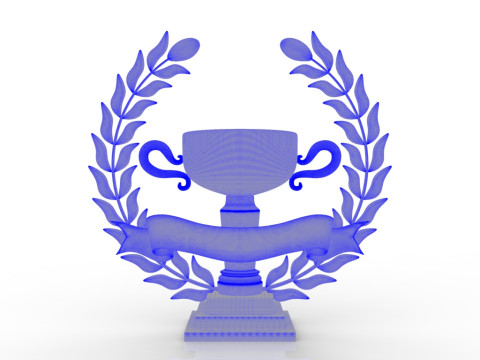 Wreath and trophy cup 3D Baskı Modeli