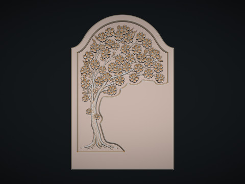 Sakura Tree Tombstone 3D 打印模型