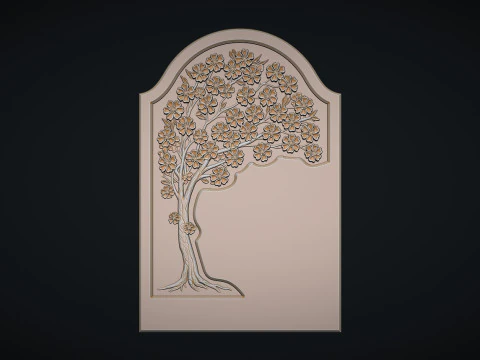 L&aacute;pida del &aacute;rbol de Sakura Modelo de impresión 3D