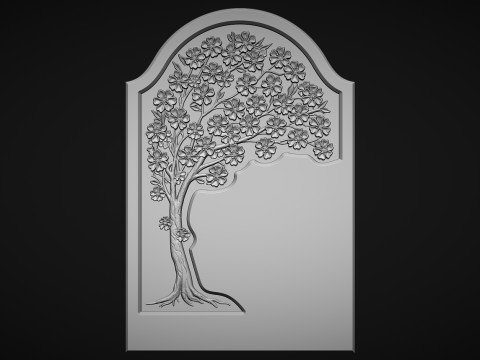 Sakura Tree Tombstone 3D Принт Модель