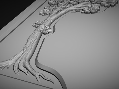 Sakura Tree Tombstone 3D Принт Модель