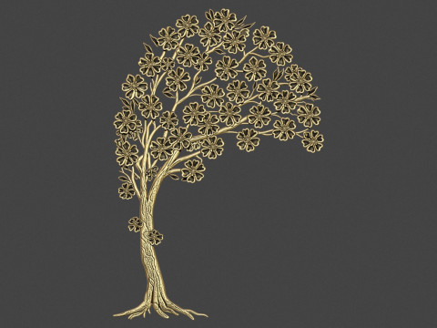 Sakura tree bas relief 3D Принт Модель