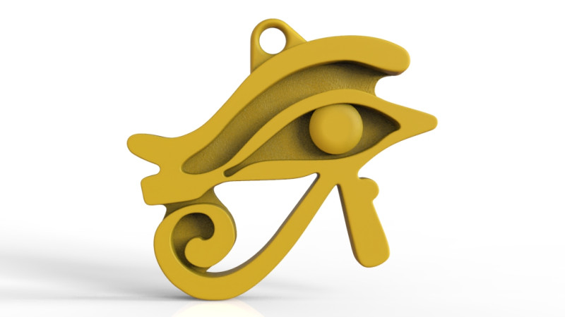 Egyptian Eye of Horus Necklace 3D printmodel .c4d .max .obj .3ds .fbx .stl .blend 