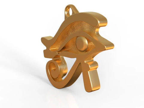 Egyptian Eye of Horus Necklace 3D Print Model