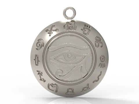 호루스의 이집트 눈 펜던트 3D 프린트 모델