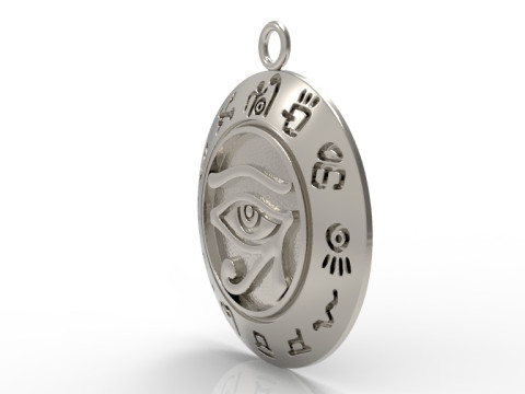 Egyptian Eye of Horus Pendant Model Cetak 3D